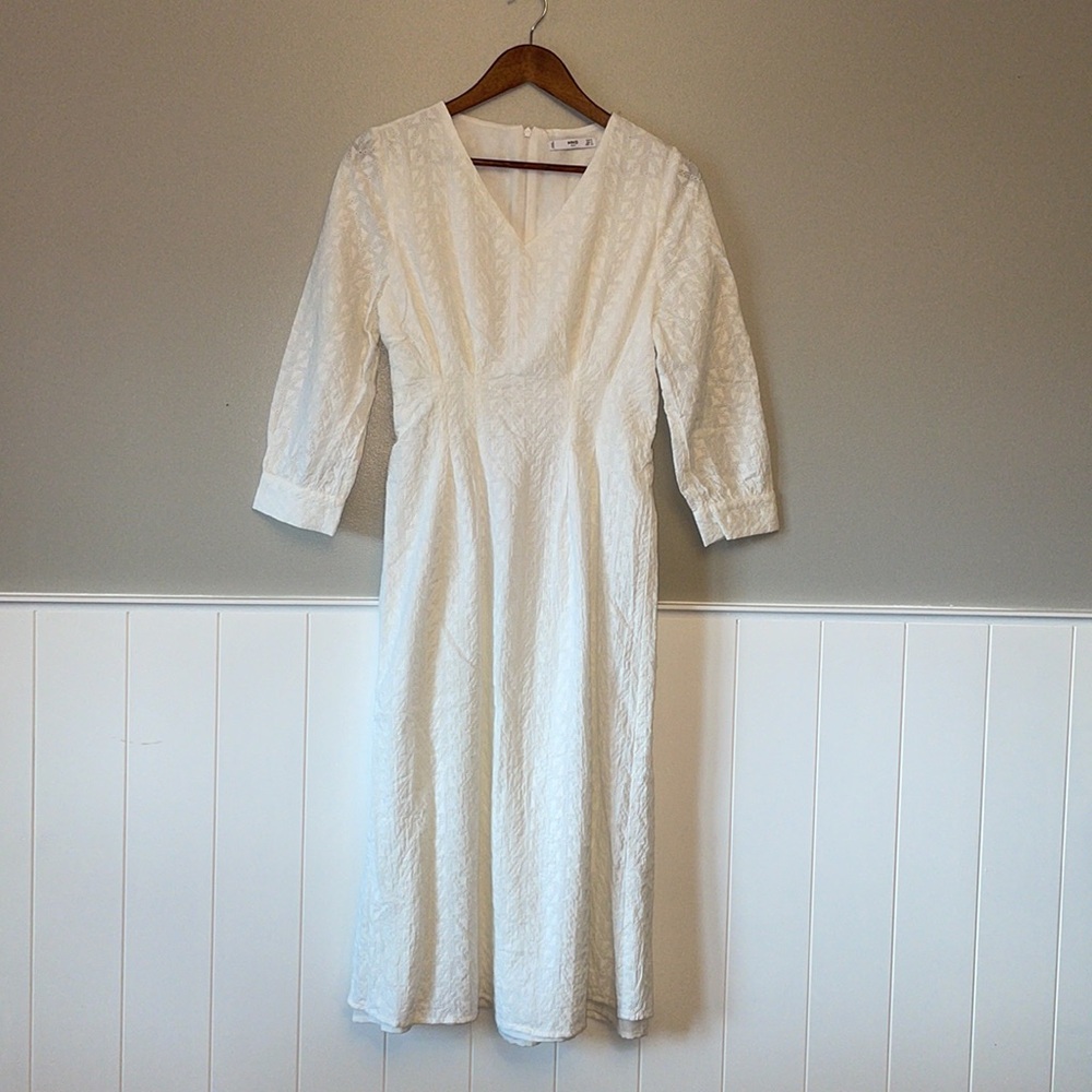 White midi dress